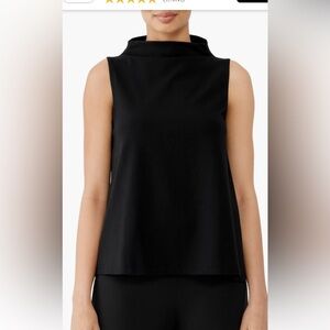 Eileen Fisher XL Funnel Neck Sleeveless Knit Top 🖤🖤